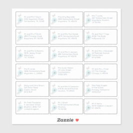 18個人名アドレス結婚のゲストフローラ シール