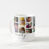 18写真コラージュかわいい家族ラブメモリーコーヒーMu コーヒーマグカップ (正面左)