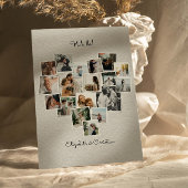 18写真コラージュハート結婚図形 招待状