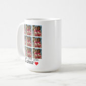 18写真コラージュ南誕生日ギフト コーヒーマグカップ (正面左)