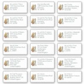 18受信者の名前アドレスネズミクリスマス シール (正面)