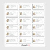 18受信者の名前アドレスネズミクリスマス シール (シート)