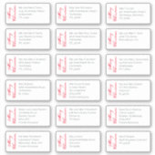 18受信者の名前アドレスMerry Christmas Script シール (正面)