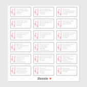 18受信者の名前アドレスMerry Christmas Script シール (シート)