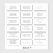 18受信者の結婚ゲスト名アドレスSerif シール (シート)