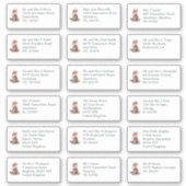 18受取人名住所トナカイのクリスマス シール (正面)