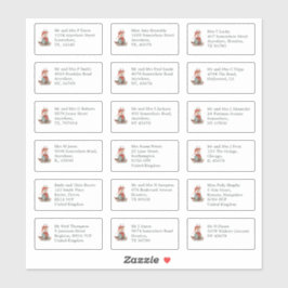 18受取人名住所トナカイのクリスマス シール