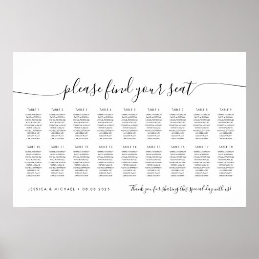 18台のテーモダンブルで座席表を検索 ポスター (正面)