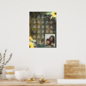 18台の木製素朴ひまわりフォトシーティング ポスター (キッチン)