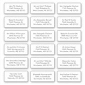 18名のゲスト結婚のアドレス シール (正面)