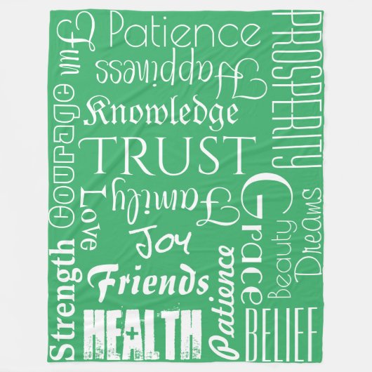 18名パーソナライズされた又は単語が希望最高のするフリース フリースブランケット (正面)