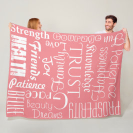 18名パーソナライズされた又は単語が希望最高のするフリース フリースブランケット