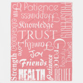 18名パーソナライズされた又は単語が希望最高のするフリース フリースブランケット (正面)