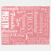 18名パーソナライズされた又は単語が希望最高のするフリース フリースブランケット (正面(横))