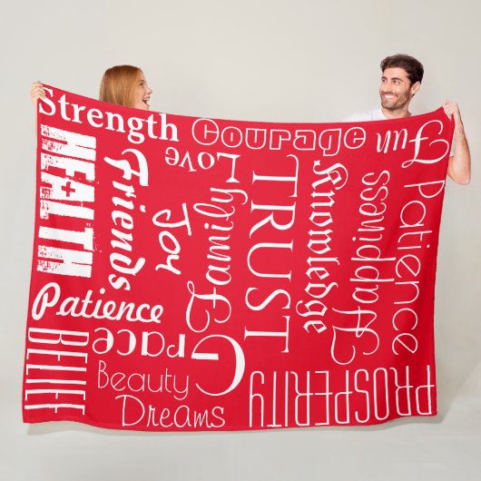 18名パーソナライズされた又は単語が希望最高のするフリース フリースブランケット (インサイチュ)