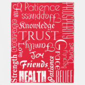 18名パーソナライズされた又は単語が希望最高のするフリース フリースブランケット (正面)