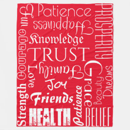 18名パーソナライズされた又は単語が希望最高のするフリース フリースブランケット