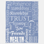 18名パーソナライズされた又は単語が希望最高のするフリース フリースブランケット (正面)