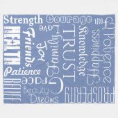 18名パーソナライズされた又は単語が希望最高のするフリース フリースブランケット (正面(横))