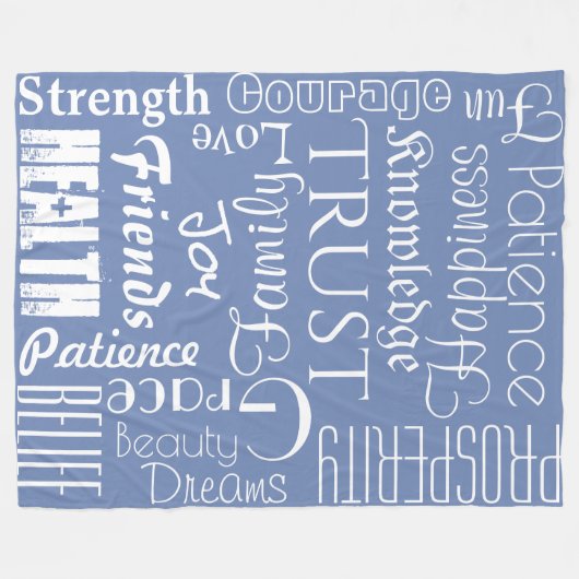 18名パーソナライズされた又は単語が希望最高のするフリース フリースブランケット (正面(横))