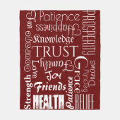 18名パーソナライズされた又は単語が希望最高のするフリース フリースブランケット (正面)