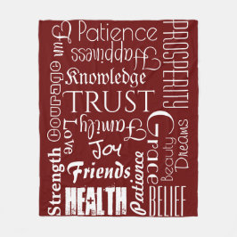 18名パーソナライズされた又は単語が希望最高のするフリース フリースブランケット