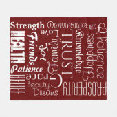 18名パーソナライズされた又は単語が希望最高のするフリース フリースブランケット (正面(横))