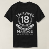 18周年結婚カップルおもしろいギフト Tシャツ (デザイン正面)