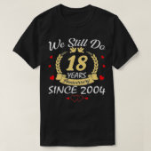 18周年結婚以来18年も続いている Tシャツ (デザイン正面)