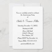 18周年結婚記念日の招待状 招待状 (裏面)