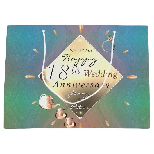 18周年記念アクアマリン（カラー）抱き枕 ラージペーパーバッグ (正面)