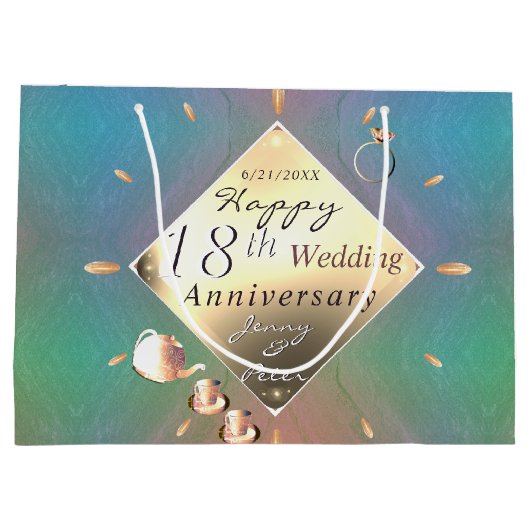 18周年記念アクアマリン（カラー）抱き枕 ラージペーパーバッグ (裏面)