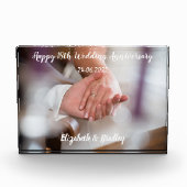 18周年記念パーソナライズされたアクリル写真ブロック フォトブロック (正面)