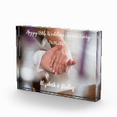 18周年記念パーソナライズされたアクリル写真ブロック フォトブロック (右)