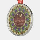 18周年記念ピーコックフェザーマンダラメメント メタルオーナメント (左)