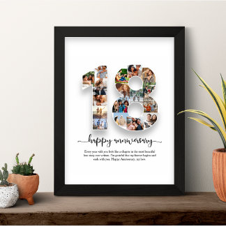 18周年記念写真コラージュポスター ポスター