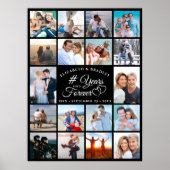 18周年記念写真コラージュ年を永遠に ポスター (正面)