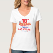 18周年記念結婚カップルのラスベガス旅行 Tシャツ (正面)