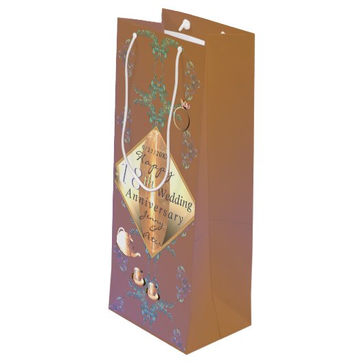 18周年記念結婚磁器抱き枕 ワインギフトバッグ (裏面アングル)