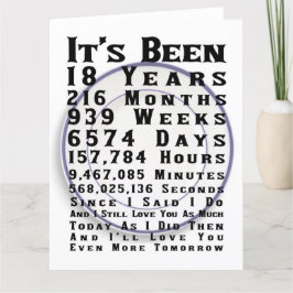 18周年記念結婚祝 カード