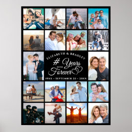 18周年記念 フォトコラージュ 18年 永遠に ポスター