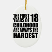 18子ども時代は常に誕生日 セラミックオーナメント (正面)