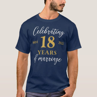 18年おもしろいの結婚2004年18th's 結婚 Anniv Tシャツ