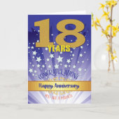 18年リカバリ記念日はっきりした数値 カード (黄色い花)