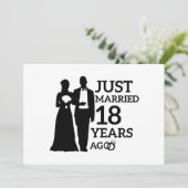 18年前に結婚しました 18周年記念カップル 招待状 (スタンド正面)