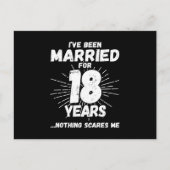 18年目の結婚記念日 面白いプレゼント 結婚18周年 ポストカード (正面)