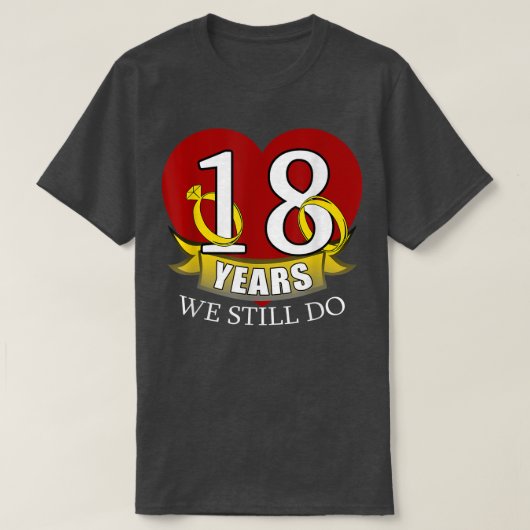 18年結婚記念 Tシャツ (デザイン正面)