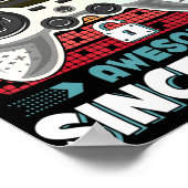 18年BDayソンボーイおもしろいゲーマー18th 18歳誕生 ポスター (角)