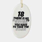 18成功するためのエレベーターはありません誕生日 セラミックオーナメント (右)