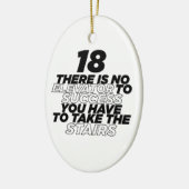 18成功するためのエレベーターはありません誕生日 セラミックオーナメント (左)